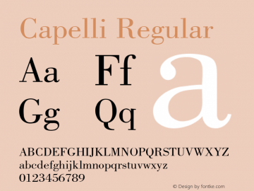 Capelli Regular Rev. 002.001图片样张