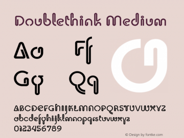 Doublethink Medium Version 001.000 Font Sample