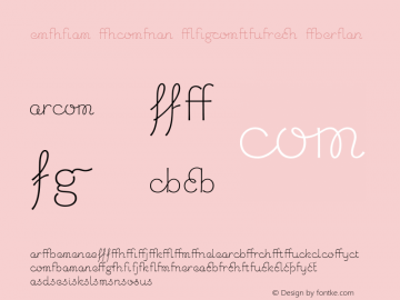 Chic Hand Ligatures Bold Version 1.000 2006 initial release Font Sample