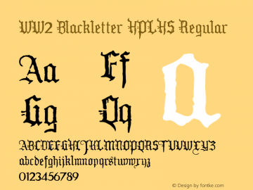 WW2 Blackletter HPLHS Regular 2.000 Font Sample