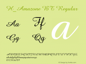 H_Amazone BT Regular 1997.01.30 Font Sample