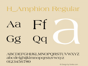 H_Amphion Regular 1000 Font Sample