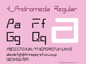 H_Andromeda Regular 1997.01.16 Font Sample