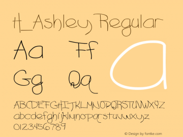 H_Ashley Regular 1997.01.16 Font Sample