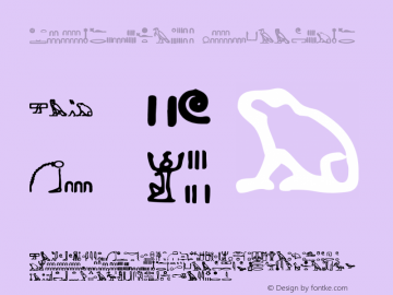 Hieroglyph Regular 001.000 Font Sample