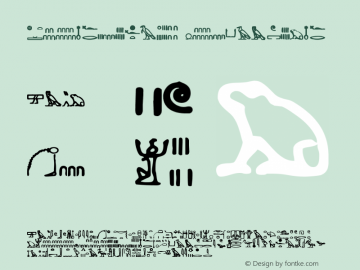 Hieroglyph Regular 001.000 Font Sample