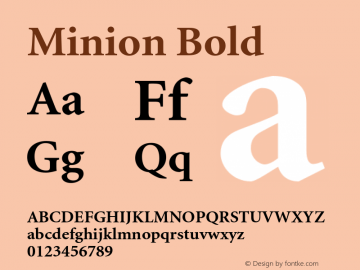 Minion Bold 001.001图片样张