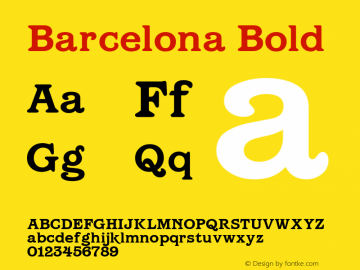 Barcelona Bold Altsys Fontographer 3.5  10/29/92 Font Sample