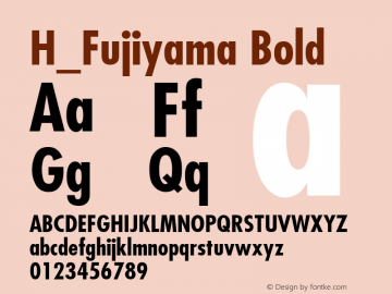 H_Fujiyama Bold 1000 Font Sample