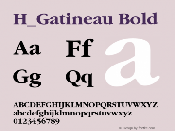 H_Gatineau Bold 1000 Font Sample