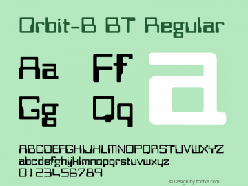 Orbit-B BT Regular mfgpctt-v1.52 Wednesday, February 10, 1993 3:00:12 pm (EST)图片样张