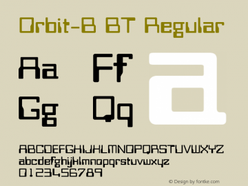 Orbit-B BT Regular mfgpctt-v4.4 Dec 7 1998图片样张