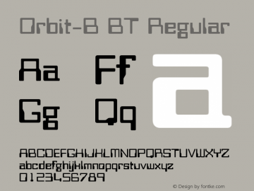 Orbit-B BT Regular mfgpctt-v1.52 Wednesday, February 10, 1993 3:00:12 pm (EST)图片样张