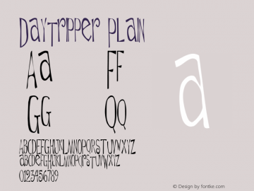 Daytripper Plain Altsys Fontographer 3.3  6/1/94图片样张