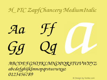 H_ITC ZapfChancery MediumItalic 1.000图片样张