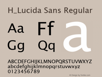 H_Lucida Sans Regular 1997.01.21图片样张