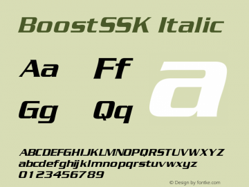 BoostSSK Italic Macromedia Fontographer 4.1 7/27/95图片样张