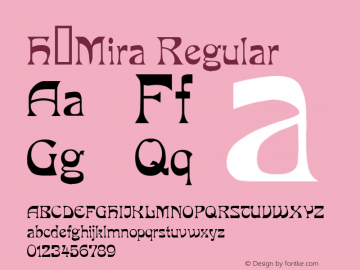 H_Mira Regular 1997.01.21 Font Sample