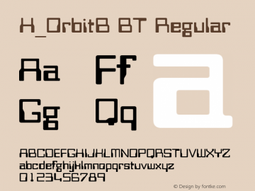 H_OrbitB BT Regular 1997.01.25 Font Sample