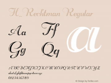 H_Rechtman Regular 1997.01.22 Font Sample