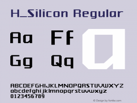 H_Silicon Regular 1997.01.22 Font Sample