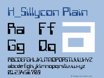 H_Sillycon Plain 1997.01.22 Font Sample