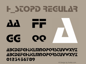 H_StopD Regular Version 001.005图片样张
