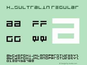 H_Sultralin Regular 1997.01.23 Font Sample