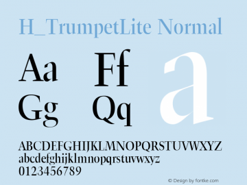 H_TrumpetLite Normal 1997.01.23 Font Sample