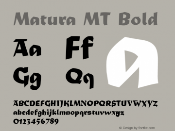 Matura MT Bold 001.003图片样张