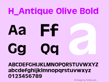 H_Antique Olive Bold 1997.01.16图片样张