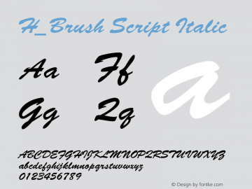 H_Brush Script Italic 1997.01.17图片样张