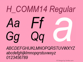 H_COMM14 Regular 1997. 01. 24. Font Sample