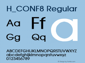 H_CONF8 Regular 1997. 01. 24. Font Sample