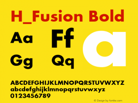 H_Fusion Bold 1.000 Font Sample