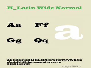 H_Latin Wide Normal 1.000图片样张