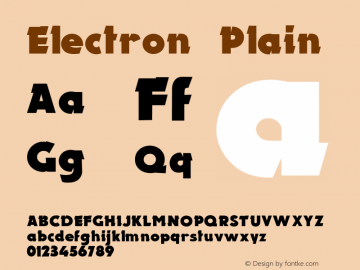 Electron Plain 001.001 Font Sample