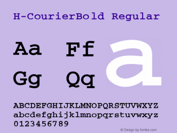 H-CourierBold Regular Converted from C:\TMP\HCOURB.TF1 by ALLTYPE Font Sample