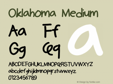 Oklahoma Medium Version 1.0 Font Sample