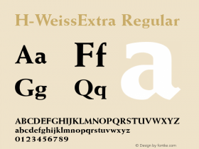 H-WeissExtra Regular Converted from C:\TMP\HWEISSE.TF1 by ALLTYPE Font Sample