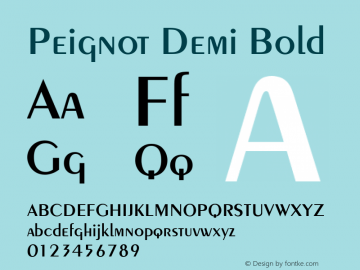 Peignot Demi Bold Version 1.0图片样张