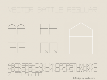 Vector Battle Regular 1.03 Font Sample