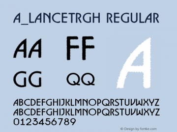 a_LancetRgh Regular Version 1.2; 1998 Font Sample