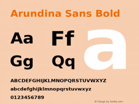 Arundina Sans Bold Version 1.00图片样张