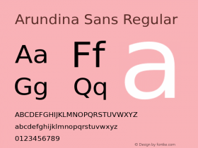 Arundina Sans Regular Release 1.10图片样张
