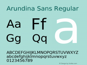 Arundina Sans Regular Version 1.24图片样张