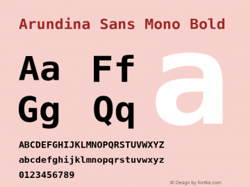 Arundina Sans Mono Bold Release 1.10图片样张