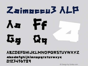 Zaimoccu3 ALP Macromedia Fontographer 4.1J 06.9.4图片样张