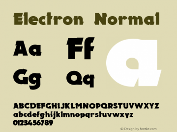 Electron Normal 3.1 Font Sample