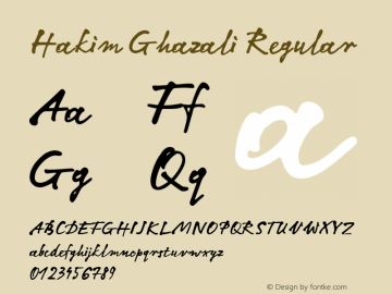 Hakim Ghazali Regular Version 1.00图片样张